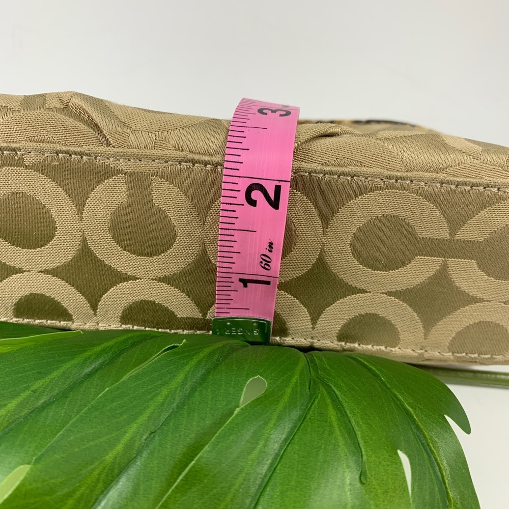 Coach Domed Fabric Makeup Bag with Python Accent - Picture 12 of 12